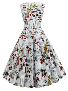 Live in the moment, gals! The dress is delightful in 1950s vintage appeal with florals throughout a black and white backdrop, a pinpoint of vintage charm! The playful swing skirt drops to the knee to a straight hem while a back zipper nips in your figure for a Pin-up picture come to life! Shipping Fee: Free Shipping (Except For Remote Areas)Material: PolyesterColor: Black, WhiteLength: Knee-LengthStretch: Little StretchZipper: Back ZipperPackage Content: 1 x DressCare Instructions: Machine Washa