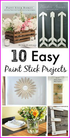 10 easy paint stick projects that are great for the home or office in your life