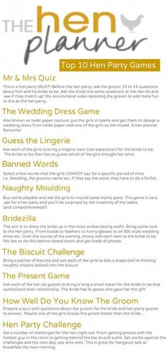 the hen planner top 10 hen party games for men and women to play on their wedding day