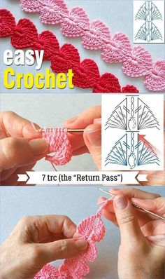 the instructions to crochet are shown here