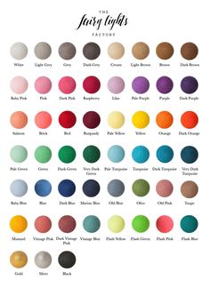 an image of the color chart for various shades of paint in different colors and sizes