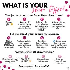 Understanding your skin type is the first step to a personalized skincare routine. 💡 Take this fun quiz and tell us: which category do you fall into?   Results:  Mostly As-Dry Skin Mostly Bs-Oily Skin Mostly Cs-Normal Skin Mostly Ds-Combo Skin  #MaryKayWithCatharine #skincare #makeup https://www.marykay.ca/Catharinesshop Mary Kay Business, Combo Skin, Fun Quiz, Skincare Makeup, Content Ideas, Normal Skin, Skin Concern, Wash Your Face