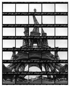 black and white photograph of the eiffel tower