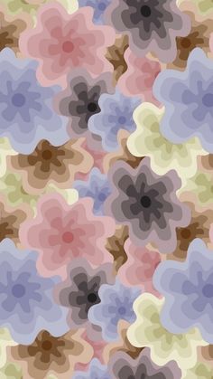 an abstract floral pattern with many colors