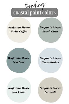 the color scheme for coastal paint colors