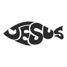 a fish with the word jesus on it