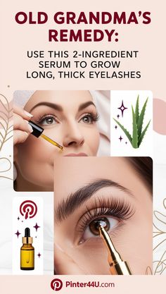 Old Grandma’s Remedy: Use This 2-Ingredient Serum to Grow Long, Thick Eyelashes  #beauty #love #photography #beautiful #fashion #photooftheday #nature #travel #style #instagood #art #model #picoftheday #photo #summer #happy #instagram #makeup #life #photographer #cute #follow #naturephotography #fitness #girl #travelphotography #photoshoot #like #portrait #sunse Old Grandma, Long Thick Eyelashes, Thick Eyelashes, Photo Summer, Summer Happy, Thicker Eyelashes, Fitness Girl, 2 Ingredient, Instagram Makeup