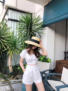 Dress For Travel Outfit Ideas, Sea Outfit Summer, Korean Casual Outfits, Casual Day Outfits, Korean Girl Fashion, Korean Fashion Trends, Ulzzang Fashion, Teenage Fashion Outfits