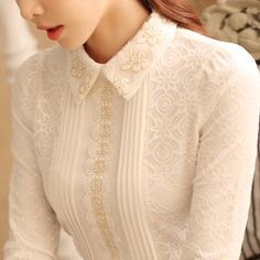 Brand Name: MagesuekDecoration: EmbroideryOrigin: CN(Origin)Sleeve Style: RegularMaterial: AcetateMaterial: PolyesterPattern Type: SolidStyle: Office LadyClothing Length: RegularCollar: Square CollarSleeve Length(cm): FullSeason: Spring/AutumnModel Number: Lace women blousesFabric Type: ChiffonSize: S, M, L, XL, XXL,3XLStyle: Fashion Elegant Cream Blouse At Affordable Price, Cheap White Blouse Piece For Wedding, Luxury White Blouse For Muslim Wedding, Ladies White Blouses, White Lace Shirt Long Sleeve, White Lace Shirt, Patch Top, Lace Blouse Long Sleeve, Tops And Blouses