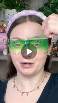 Superhero Makeup, Tape Makeup, Makeup Challenge, Glitter Liner, Rainbow Eyes, Makeup Challenges, Green Makeup, Saint Patties