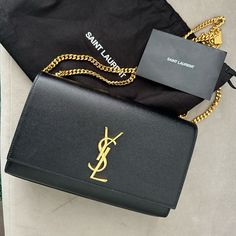 Used Twice. As Good As New. Purchased In France Last Month. Comes With Receipt. If You Are Interested In The Bag I Can Share The Receipt As Well. I Purchased A Few Bags From France And Realize I Don’t Need Another Black Bag So Letting This One Go! Kate Bag Ysl, Black Ysl Bag, Gala Fundraiser, Kate Bags, Bag Ysl, Saint Laurent Bags, In The Bag, Formal Attire, Saint Laurent Bag