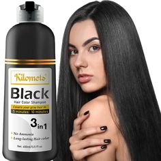 PRICES MAY VARY. 💧𝐒𝐚𝐟𝐞 𝐰𝐢𝐭𝐡 𝐂𝐨𝐥𝐨𝐫 𝐒𝐡𝐚𝐦𝐩𝐨𝐨: The hair coloring shampoo only hangs on to the surface of the hair shell and will fade after several washes, usually 3-4 weeks- which is safer for your hair, skin and even the environment. 💧𝐋𝐚𝐬𝐭𝐬 𝐋𝐨𝐧𝐠: 400ml/13.5 Fl oz Black Color Shampoo can be used up to 15 times/25 ml for shoulder-length hair and 30 times/15 ml for men's hair, takes just 15 minutes to cover. Easy to adjust the amount to use depending on the length and t Dark Brown Hair Dye, Ammonia Free Hair Color, Shampoo For Gray Hair, Hair Dye Shampoo, Best Hair Dye, Chestnut Hair Color, Colour Remover, Black Hair Dye, Brown Hair Dye