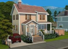 Suburban House Sims 4, House Sims 4 Cc, The Sims 4 Builds, Sims4 House, Sims 4 Speed Build, Sims 4 Lots, Sims Mobile