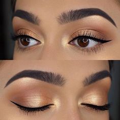 Best Eyeliner Brand, Make Up Diy, Make Up Gold, Eyeliner Brands, Gold Eye Makeup, Makeup Tip, Best Eyeliner