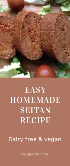 an easy homemade seftan recipe with lettuce and tomatoes on the side