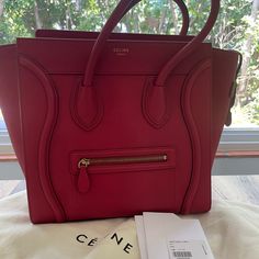 Dust Bag Included With Original Tags. Celine Mini Luggage, Mini Luggage, Celine Bags, One Time, Calf Skin, Dust Bag, Bag Lady, Like New, Tags