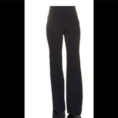 Nwt - Lauren Ralph Lauren Womens Ponte Modern Fit Dress Pants Black Size Small Wide Waistband Plain Front Flared Leg 100% Polyester Elastic Bottoms For Night Out, Elastic Full Length Black Pants, Black Elastic Full Length Pants, Casual High Waist Yoga Pants For Night Out, Chic High Waist Elastic Pants, Fitted Black Yoga Pants For Work, Fitted Pants With Wide Waistband For Work, Chic Elastic Stretch Pants, Fitted Workwear Pants With Wide Waistband