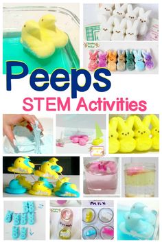 You may not love eating Peeps, but they are soon to become one of your most favorite educational tools! Peeps science activities will delight all kids! Peep Activities, Peeps Science Experiment, Easter School, Preschool Stem, Science Tools