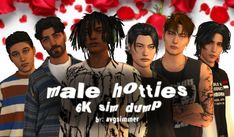 ★ male hotties 6k sim dump ★ Sims 4 Afro Hair, Sims 4 Cc Makeup