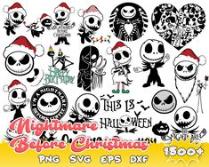 nightmare before christmas svg files