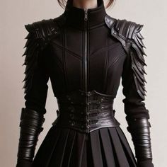 Daenerys Black Dress, Underworld Outfit Style, Dragon Queen Outfit, Targaryen Outfit Aesthetic, House Of The Dragon Clothes Aesthetic, House Of The Dragon Inspired Outfits, Dragon Core Aesthetic Outfits, Targaryen Aesthetic Outfits, House Of The Dragon Outfit Inspiration