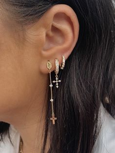 Two Birds One Stone, Bali Baby, دورة شهرية, Earring Cuff Chain, At Family, Stacked Earrings