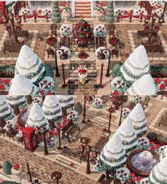 Acnh Holiday Island, Animal Crossing Christmas Island Ideas, Acnh Christmas Resident Services, Acnh Christmas Patterns, Acnh Christmas Island Ideas, Acnh Christmas Market, Acnh Christmas Ideas, Christmas Animal Crossing