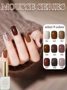 Indulging in a rich hue: chocolate brown nails for the win! Nail Whitening, Manicure Supplies, Winter Manicure, Nail Polish Gel, Uv Nail Lamp, Gel Set, Red Nail Polish, Diy Nail Designs