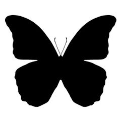 a black and white silhouette of a butterfly