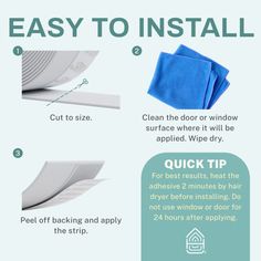 instructions on how to install and use an easy to install window sealer for windows