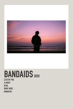 a man standing on top of a sandy beach next to the ocean at sunset with text that reads banadis