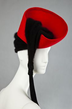 Fringe Hat, Red Felt, Hat Pin, Wool Knit, Felt Hat, Hat Pins, Soft Wool, Knot, Winter Hats