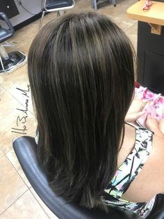 Brown Hair Black Highlights, Blonde Highlights On Black Hair, Black Hair With Lowlights, Black Hair With Brown Highlights, Straight Hair Highlights, The Wet Look, Partial Highlights, Hairstyle Easy