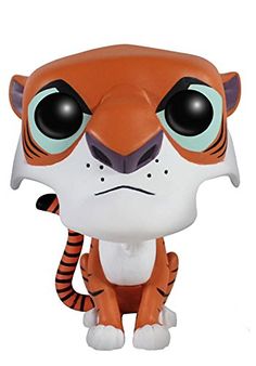 an orange and white tiger figurine with big eyes