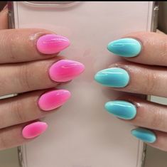 Gel Nail Ideas Not Acrylic, Cute Back Too School Nails, Nail Inspiration Vacation, Whole Nail Designs, Cruise Nails Square, Cute Nail Inspo For School, Medium Round Nails Designs, Nail Tech Nail Designs, 2 Hands Different Color Nails