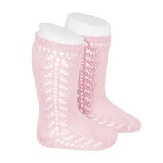 Side Crochet Knee Sock - Light Pink Reducing Carbon Footprint, Ballet Pink, Baby Socks, Knee Socks, Knee High Socks, World Famous, High Socks, Knee High Sock, Baby Pink