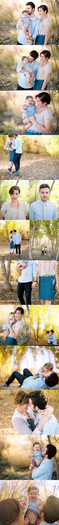 two people are posing for pictures in the woods