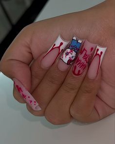 Ambre Nails, Spooky Nail, Hello Kitty Nails Art, Holloween Nails, Kitty Nails, Super Cute Nails, Diy Acrylic Nails