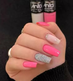 Nails Patygirl, Fancy Nails Designs, White Acrylic Nails, Nail Designs Glitter, Luxury Nails, Short Acrylic Nails, Best Acrylic Nails