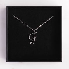 "F Initial Pendant Necklace / Dainty Silver Necklace / Custom Necklace / Name Silver Necklace / Personalized silver necklace / Letter F Dainty \"F\" initial. Perfect every day necklace. Lovely gift for your self, sister, bridesmaids, new mom. Convo me if you would like to customize the length of the chain. The possibilities are endless. Pendant: Base metal is brass and silver plated. Chain is 18 inches, sterling silver. (if you would like a longer or shorter chain, please contact us to customize Dainty Silver Necklaces With Initials, Silver Initial Pendant Clavicle Chain Necklace, Dainty Silver Initial Necklace With Adjustable Chain, Silver Minimalist Necklace With Initials, Silver Initial Pendant Charm Necklace With Adjustable Chain, Silver Dainty Initial Necklace With Clavicle Chain, Dainty Silver Initial Necklace With Clavicle Chain, Silver Initial Pendant Necklace Nickel Free, Silver Initial Pendant Necklace With Clavicle Chain