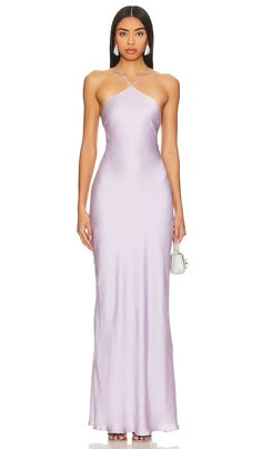 Find LINE & DOT Kira Maxi Dress In Lavender on Editorialist. Line & Dot Kira Maxi Dress in Lavender. - size XL (also in L) Line & Dot Kira Maxi Dress in Lavender. - size XL (also in L) 100% polyester. Made in China. Dry clean. Fully lined. Adjustable back tie closure. Satin fabric. LEAX-WD459. LD5497B. Line & Dot is a women's contemporary collection that instantaneously distinguishes itself by combining classic staples and modern European style. Every season, Line & Dot delivers an element of su Purple Long Dress, Purple Maxi Dress, Line Dot, Modern European, Guest Attire, Prom Dress Inspiration, Cute Prom Dresses, Canary Yellow, Lilac Dress