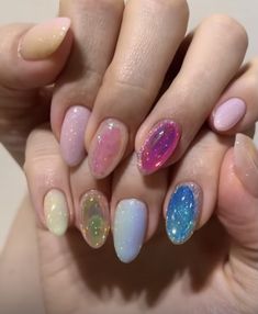 Colourful Acrylic Nails, Pretty Gel Nails, Really Cute Nails, Nail Style, Cute Gel Nails, Fall Nail Art, Girls Nails, Dream Nails