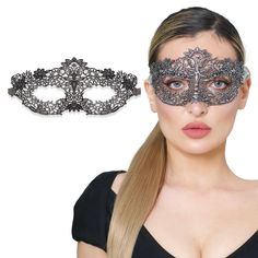 PRICES MAY VARY. Elegant Design: These masquerade masks are a must-have accessory for any formal event or party, adding a touch of sophistication and mystery to your outfit. The intricate lace pattern and beautiful colors make them a show-stopping accessory that is sure to turn heads and make you feel like a true queen Comfortable Fit: We know that comfort is just as important as style, which is why these masks are made from lightweight and breathable materials that feel great against your skin. Mask For Masquerade, Silver Masquerade Mask, Black Masquerade Mask, Lace Masquerade Masks, Masquerade Ball Party, Luxury Mask, Feel Powerful, Masquerade Masks, Ball Party