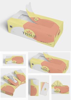 the packaging design for tissue is shown here