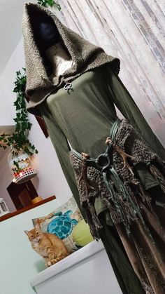 Larp Clothing, Viking Hood, Norse Clothing, Ren Faire Outfits, Pagan Clothing, Ren Faire Costume, Pagan Wedding, Viking Dress, Forest Witch