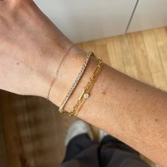 Zora 18K Gold Layered Bracelet - Zora 18K Gold Layered Bracelet – 18K Gold Plated Sterling Silver, Cubic Zirconia stones – BaubleBar Gold Layered Bracelets, Pave Bracelet, Layered Bracelet, Layered Bracelets, 3 In 1, Gold Plated Sterling Silver, Cubic Zirconia, 18k Gold, Gold Plate