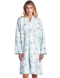 PRICES MAY VARY. This Warm house robe with easy full zipper front Duster Nightgown for ladies made of 65% Poly, 35% cotton thin quilted knit fabric, non- irritating and feels soft against the skin, zip down housedress is offered in a variety of classic pattern designs, color combinations, and LENGTHS to complement every woman’s taste. Thin and Lightweight Muumuu House Coat Robe hits mid calf length or above the knee. Casual Nights Short Robe measures approx. 39-40" inches and Midi Long Duster ap Womens Winter Clothing, Quilted Robe, Waltz Dress, Friday Christmas, Muumuu Dress, House Coat, Lounge Robes, Up House, Womens Winter