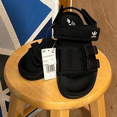 New Without Box. Great Condition Black Adilettes 4.0 Sandals . They Are Unused And Unworn. The Original Packaging (Original Box) Missing. It’s A Men’s Shoe But Fits Female Size 8/ 8.5 If Interested, Feel Free To Send Offer :) Adidas Open Toe Sandals For Streetwear, Adidas Black, Black Adidas, Flip Flop Sandals, Adidas Shoes, Adidas Men, The Original, Flip Flops, Shoes Sandals