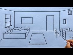 a drawing of a living room with couches and tables