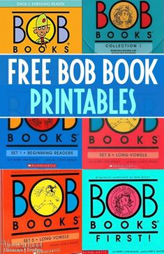 the free bob book printables are available for all ages and children to use